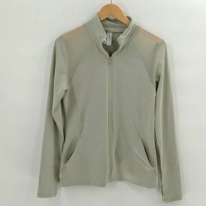 Marika full zip up jacket mesh green thumb holes pockets size medium  Marika